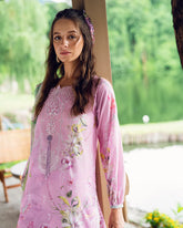 Embroidered organza neckline detail from Garden Veil'25
